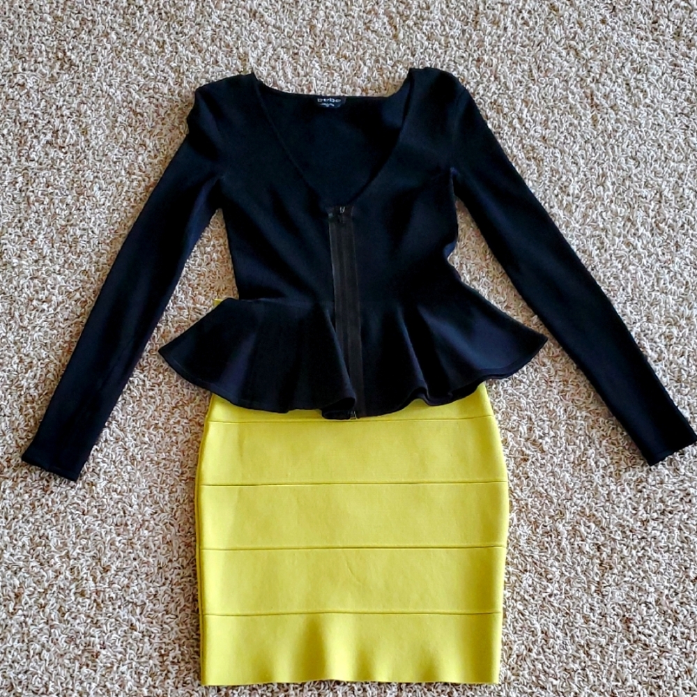 Bebe Top And Pensil Skirt